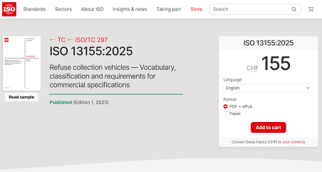历史性突破 | bv1946伟德主导！首个由中国企业牵头编制的环卫装备ISO国际标准正式发布！